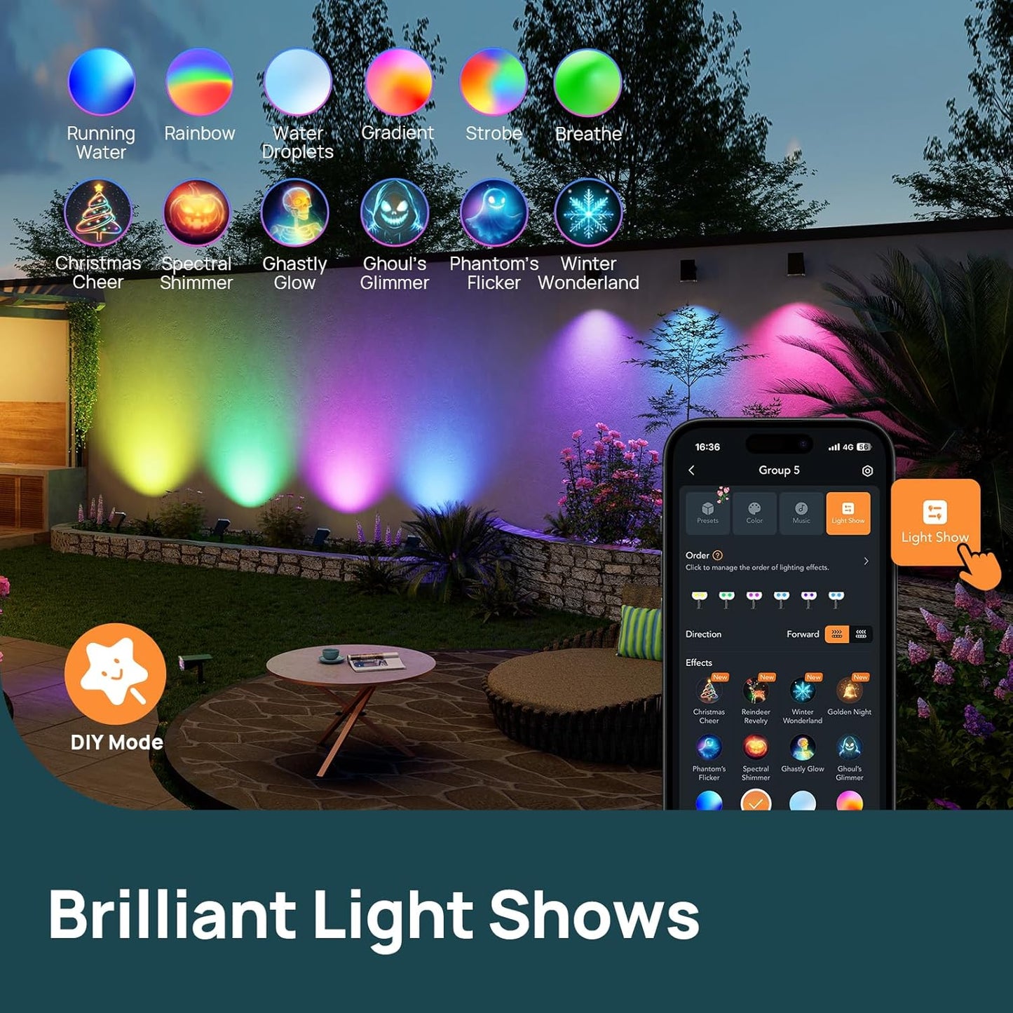 Smart Solar Lights Outdoor SL5C