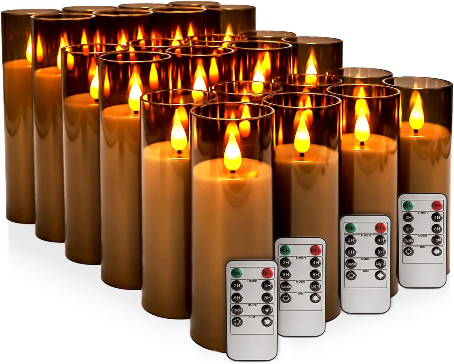 Set of 96 Waterproof Outdoor Flameless Candles, LED Candles