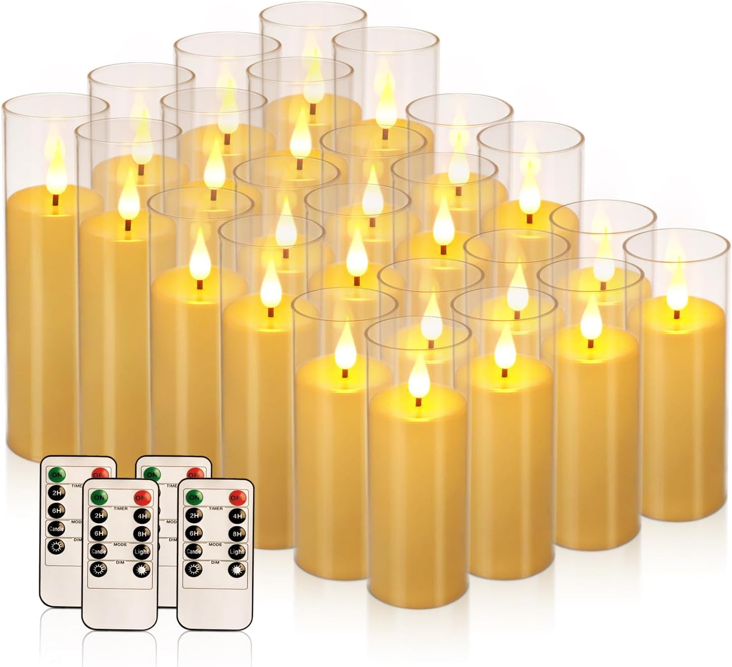 Set of 96 Waterproof Outdoor Flameless Candles, LED Candles