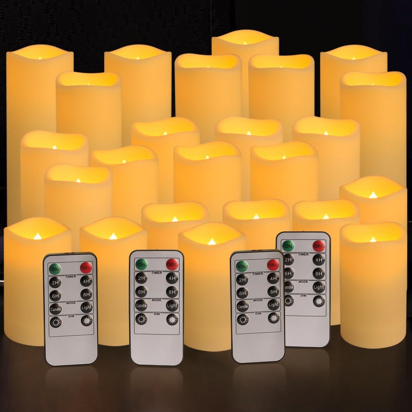 Set of 96 Waterproof Outdoor Flameless Candles, LED Candles