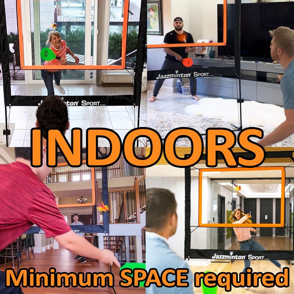 The Original Paddle Game with Net for Indoors & Outdoors – Active, Joint-Friendly Family Fun – Like Badminton, Pickleball & Tennis with a Twist
