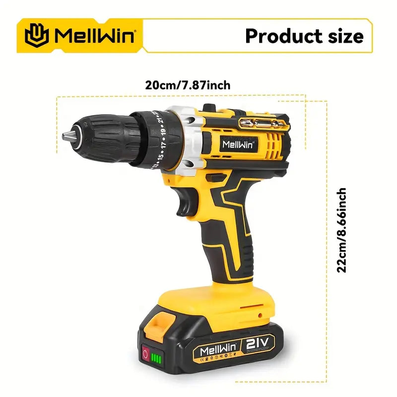 Electric Drill Tool Set, 25 Gears + 3 Functions, Electric Screwdriver Tool Kit, Suitable For Home Improvement Drilling Tools, Family Essential, Holiday Gift Set