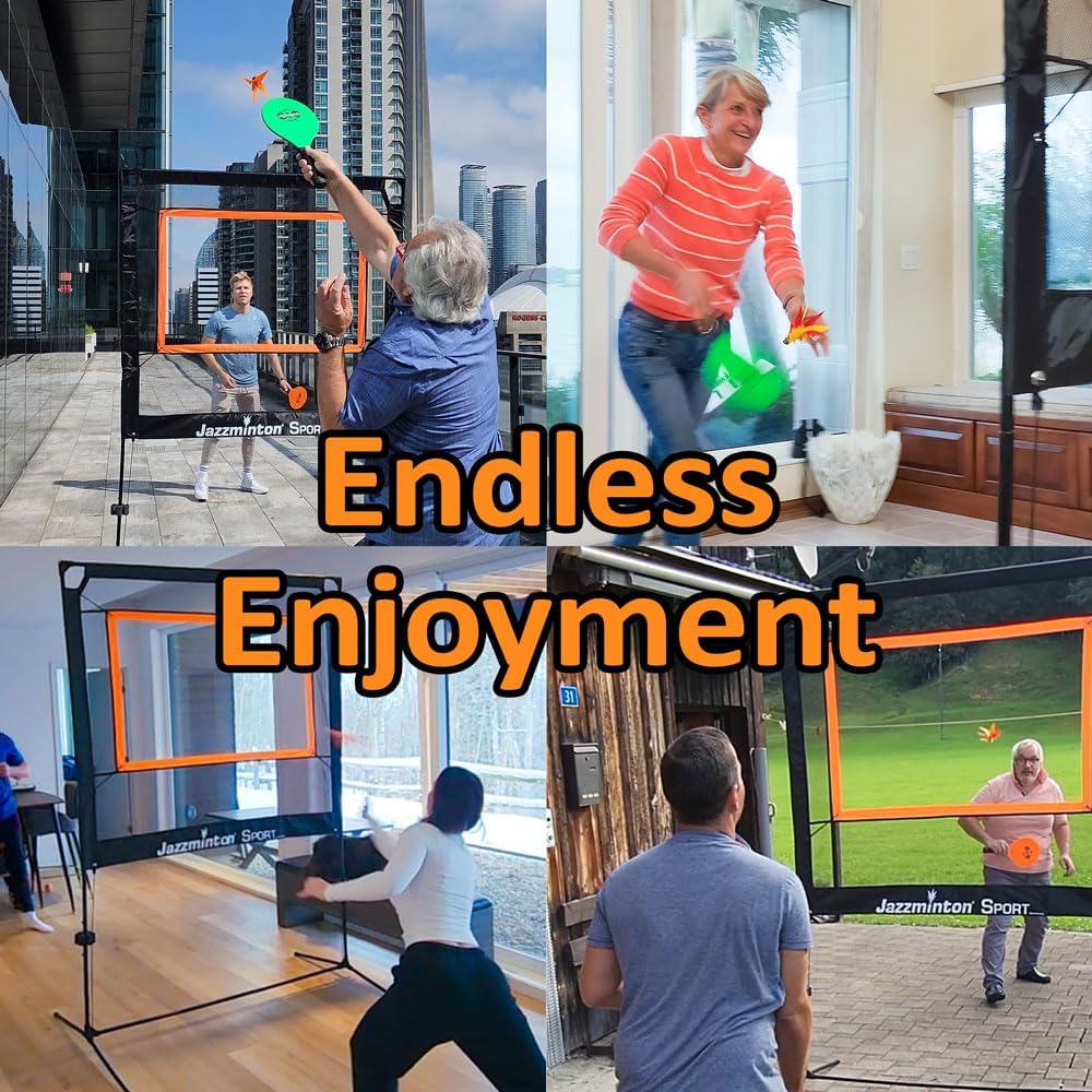 The Original Paddle Game with Net for Indoors & Outdoors – Active, Joint-Friendly Family Fun – Like Badminton, Pickleball & Tennis with a Twist
