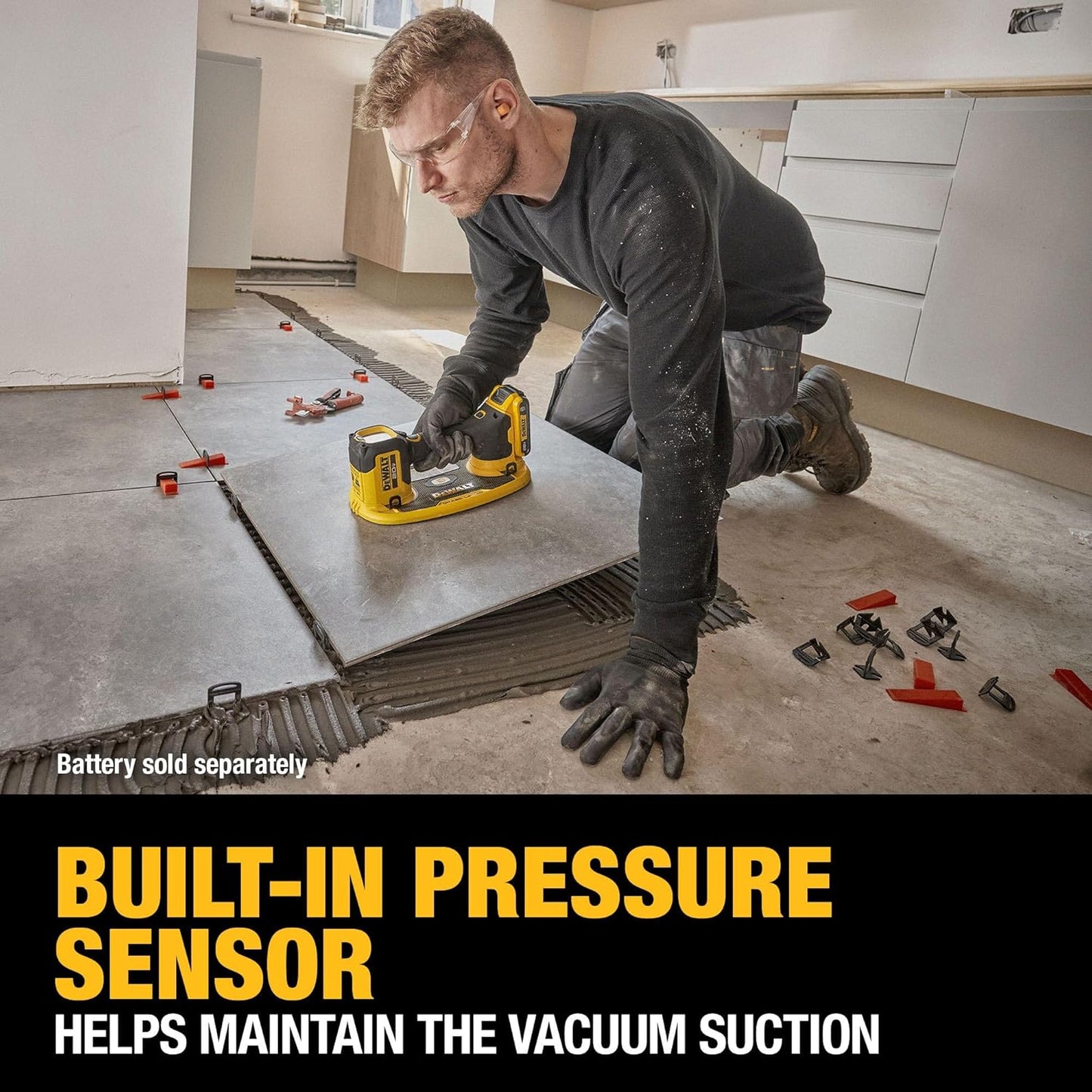 20V MAX Cordless GRABO Suction Lifter, Bare Tool Only, Lift-load Capacity of Up to 265 lbs. (DCE592B)