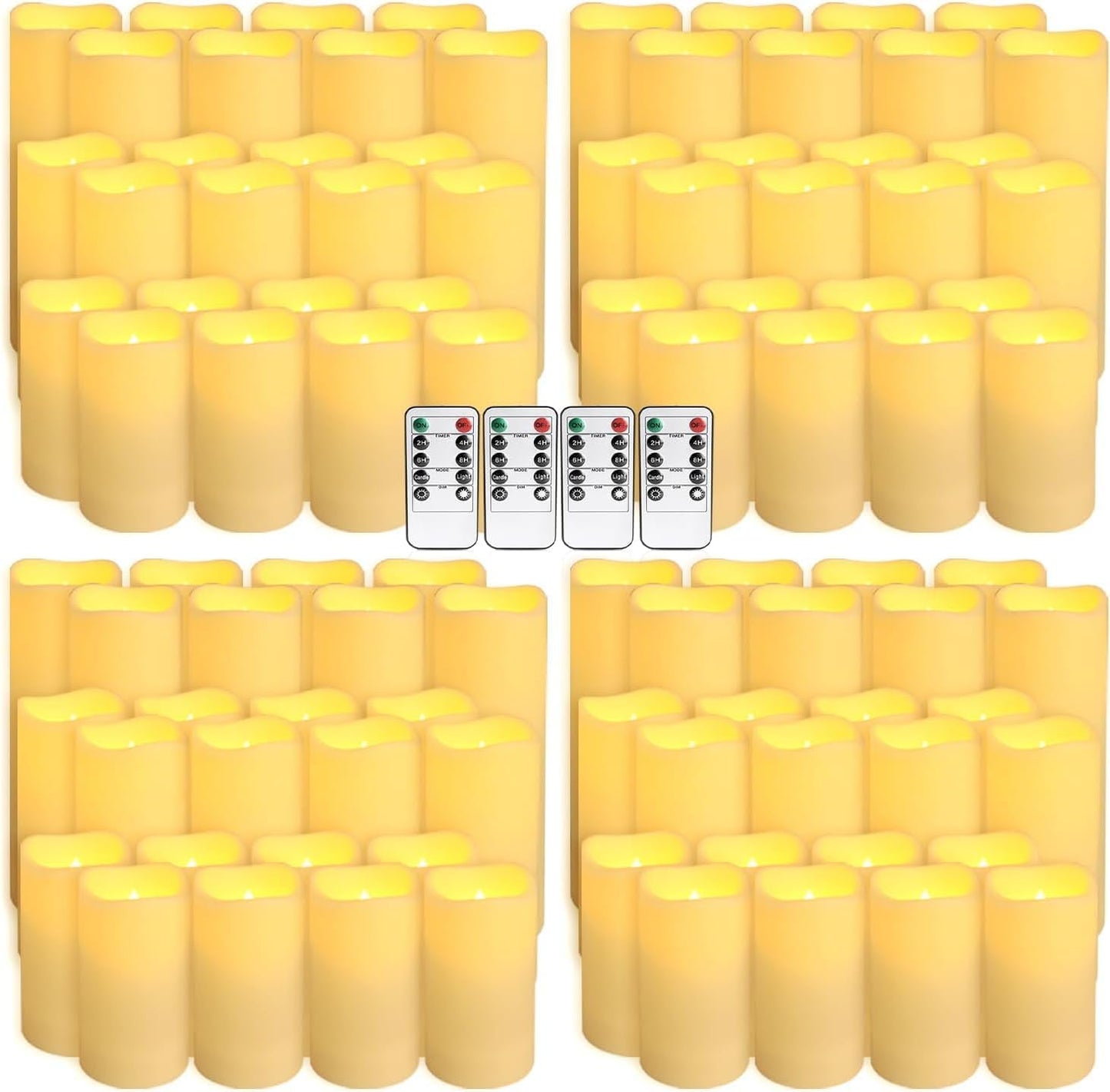 Set of 96 Waterproof Outdoor Flameless Candles, LED Candles