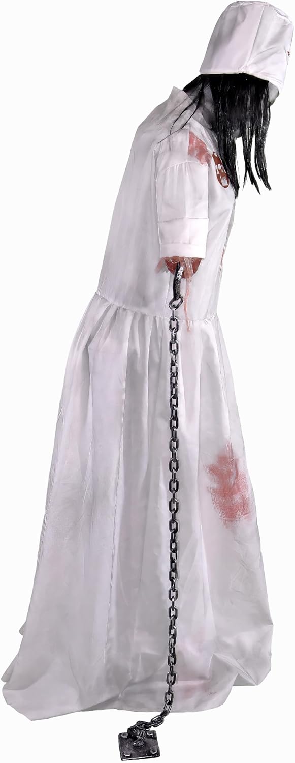 Haunted Hill Farm Life-Size Animatronic Convulsing Nurse