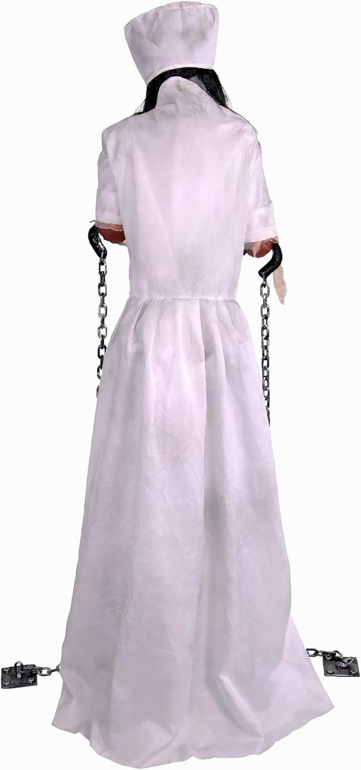 Haunted Hill Farm Life-Size Animatronic Convulsing Nurse