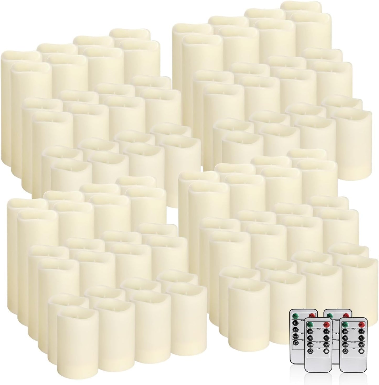 Set of 96 Waterproof Outdoor Flameless Candles, LED Candles