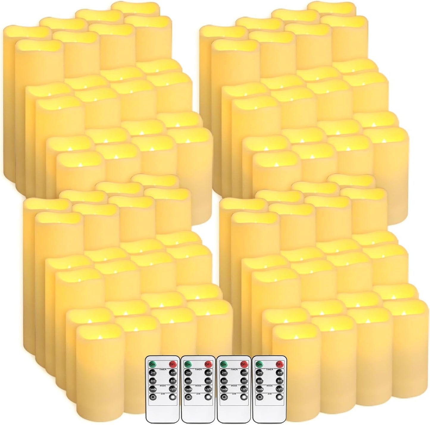 Set of 96 Waterproof Outdoor Flameless Candles, LED Candles