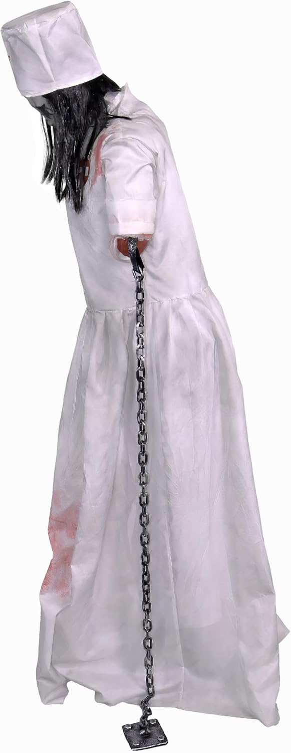 Haunted Hill Farm Life-Size Animatronic Convulsing Nurse