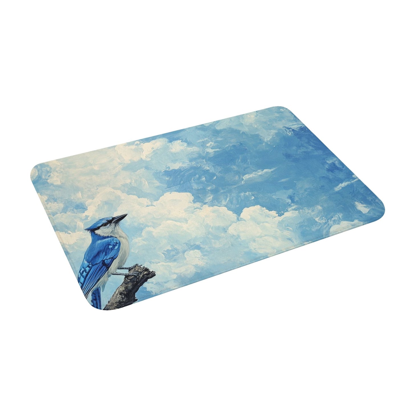 Blue Sky & Bird Artistic Anti-Slip Floor Mat
