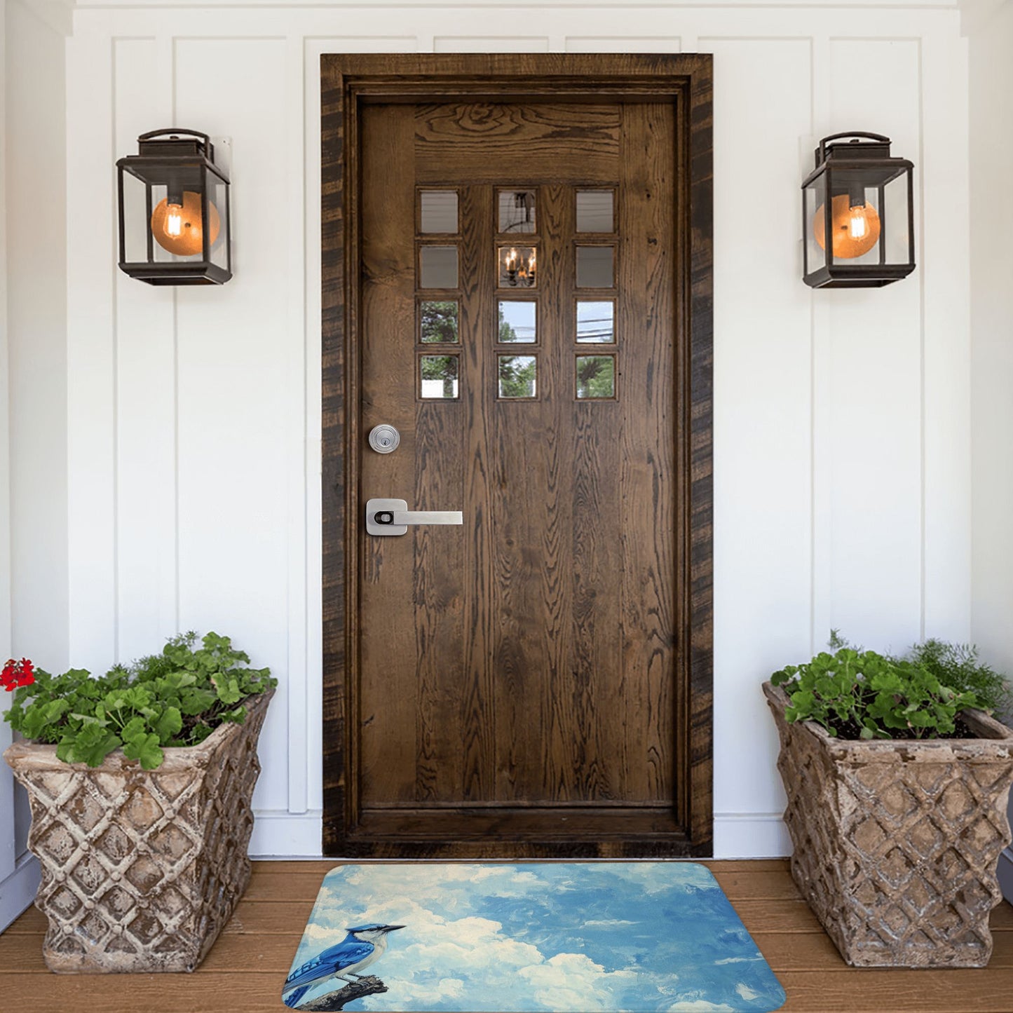 Blue Sky & Bird Artistic Anti-Slip Floor Mat