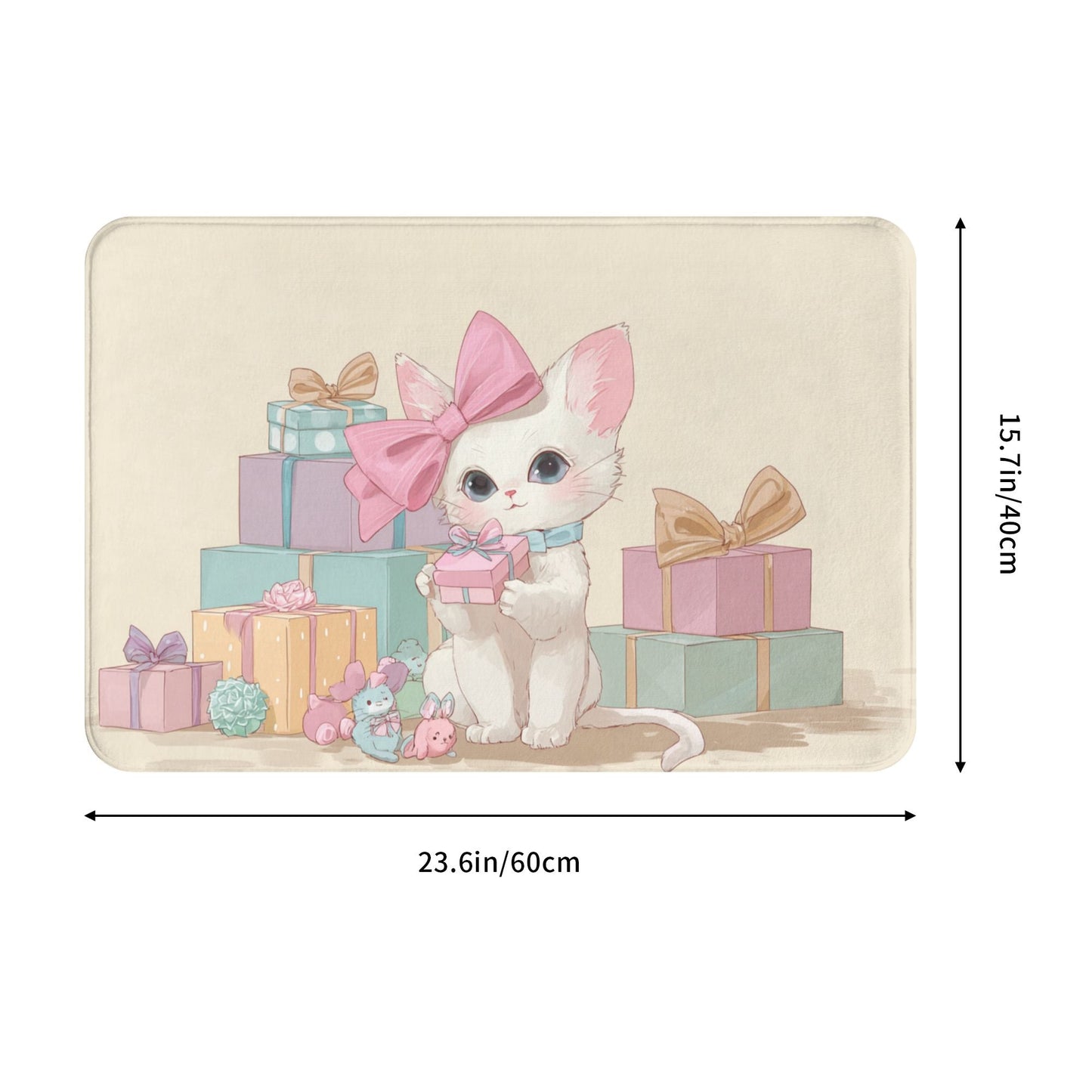 Gift Cat Cute Anti-Slip Floor Mat