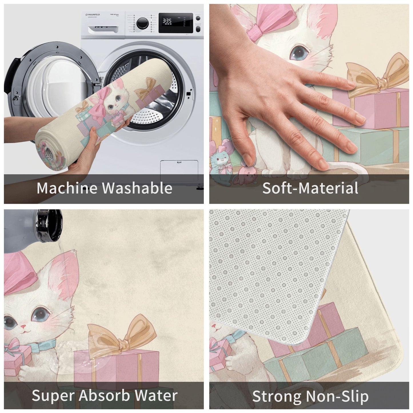 Gift Cat Cute Anti-Slip Floor Mat