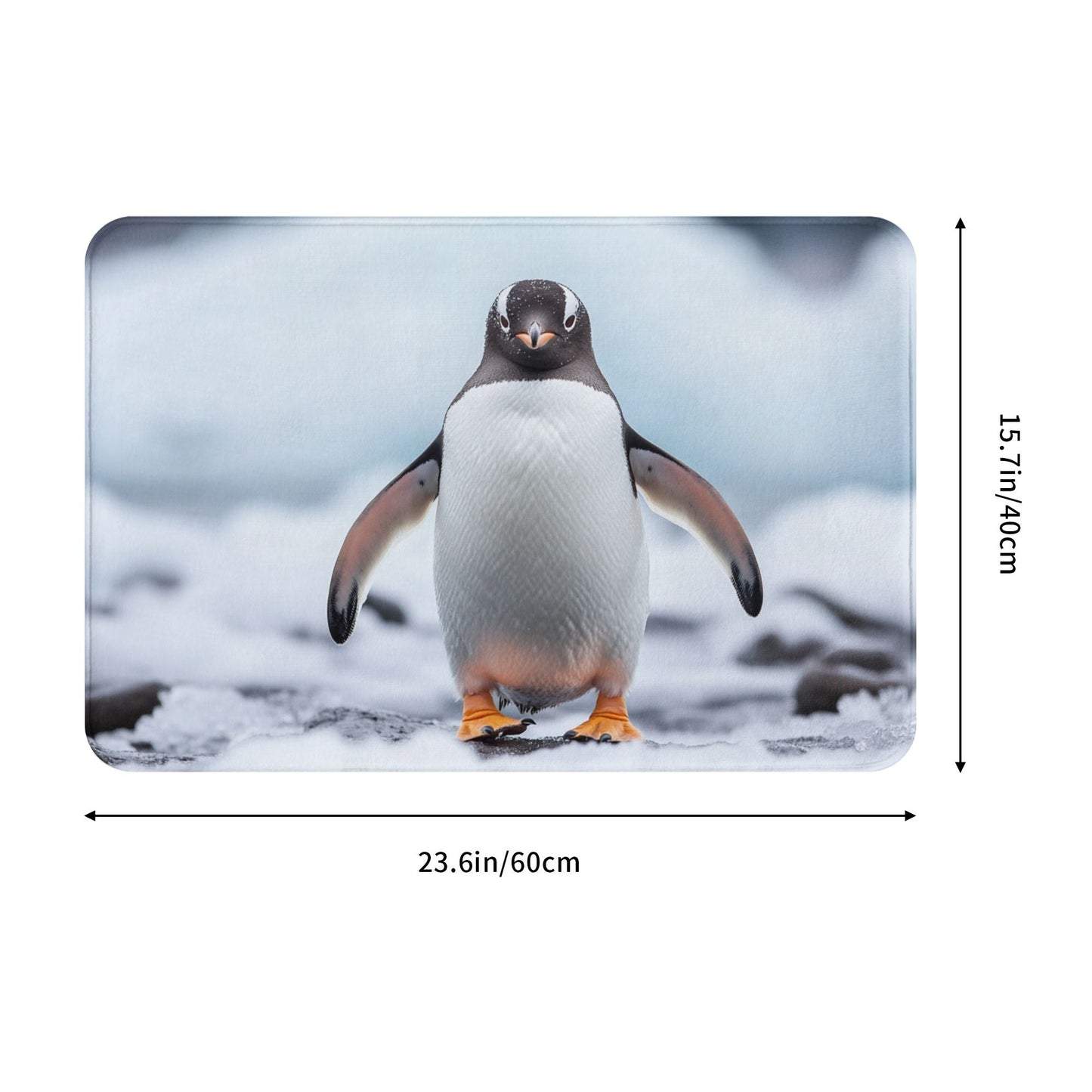 Penguin-Themed Anti-Slip Floor Mat – Multi-Purpose Rug for Entryway, Bedroom, Bathroom