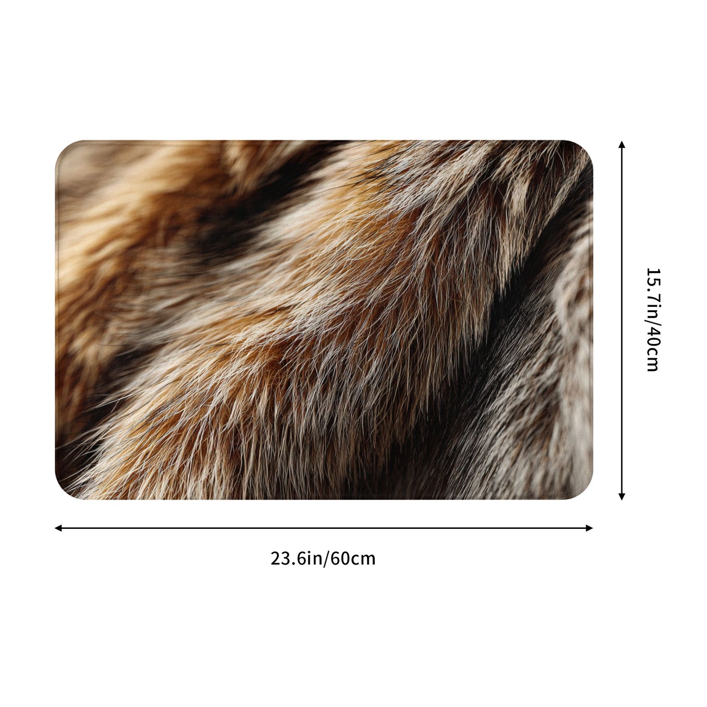Faux Fur Texture Non-Slip Floor Mat | Absorbent Quick-Dry Decorative Rug for Bedroom, Bathroom, Kitchen, Entryway – 60×40cm Soft & Stylish