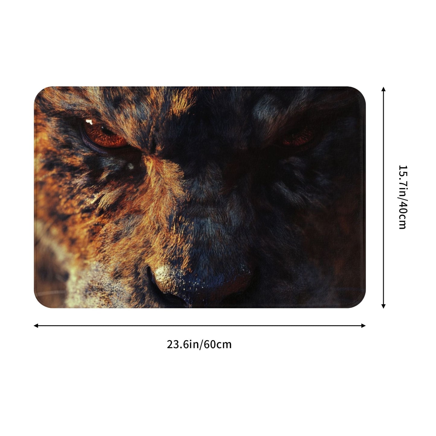 Wild Beast Style Non-Slip Floor Mat | High-Definition Printed Rug for Entryway, Bedroom, Bathroom, Kitchen – 60×40cm Absorbent, Quick-Dry, Soft & Durable