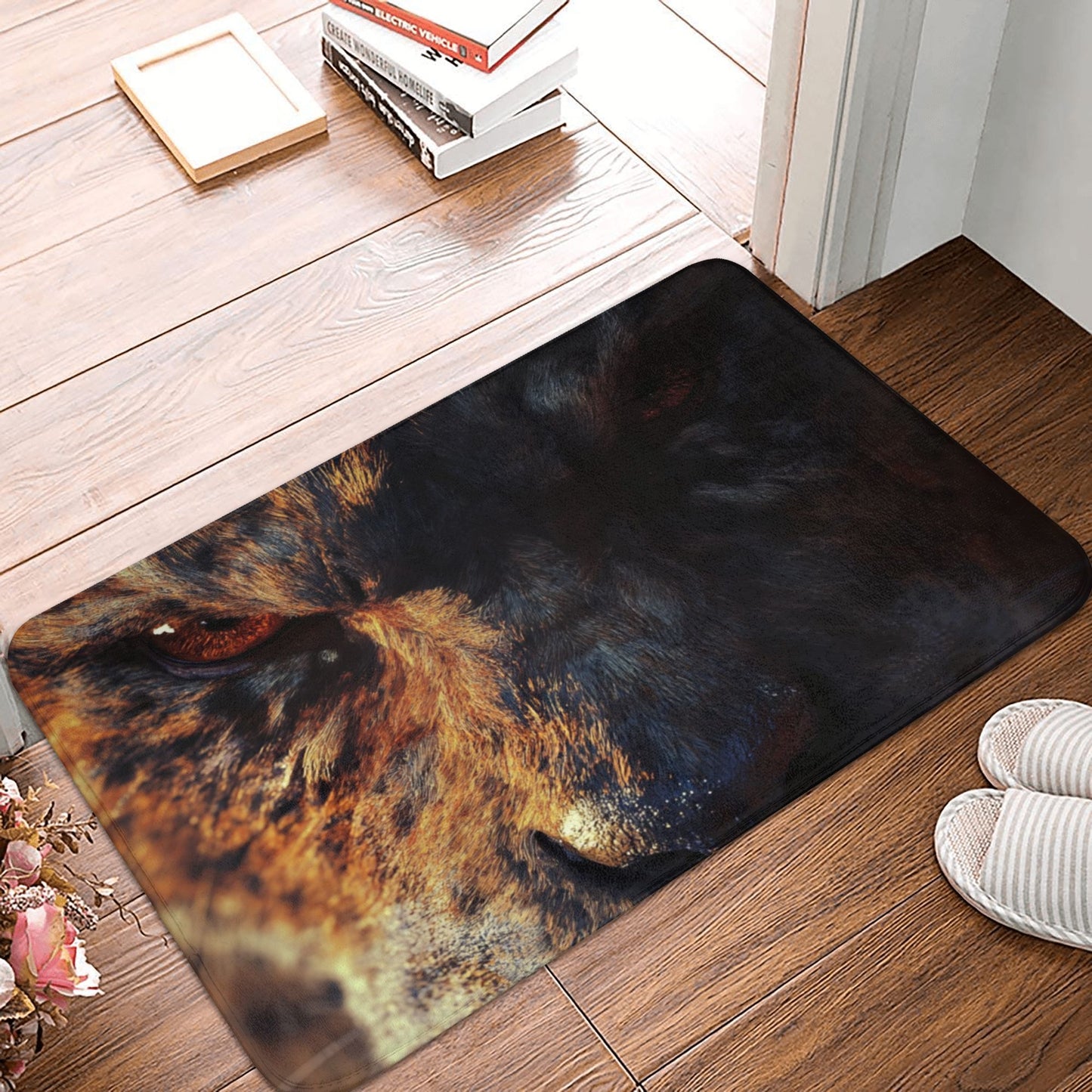 Wild Beast Style Non-Slip Floor Mat | High-Definition Printed Rug for Entryway, Bedroom, Bathroom, Kitchen – 60×40cm Absorbent, Quick-Dry, Soft & Durable