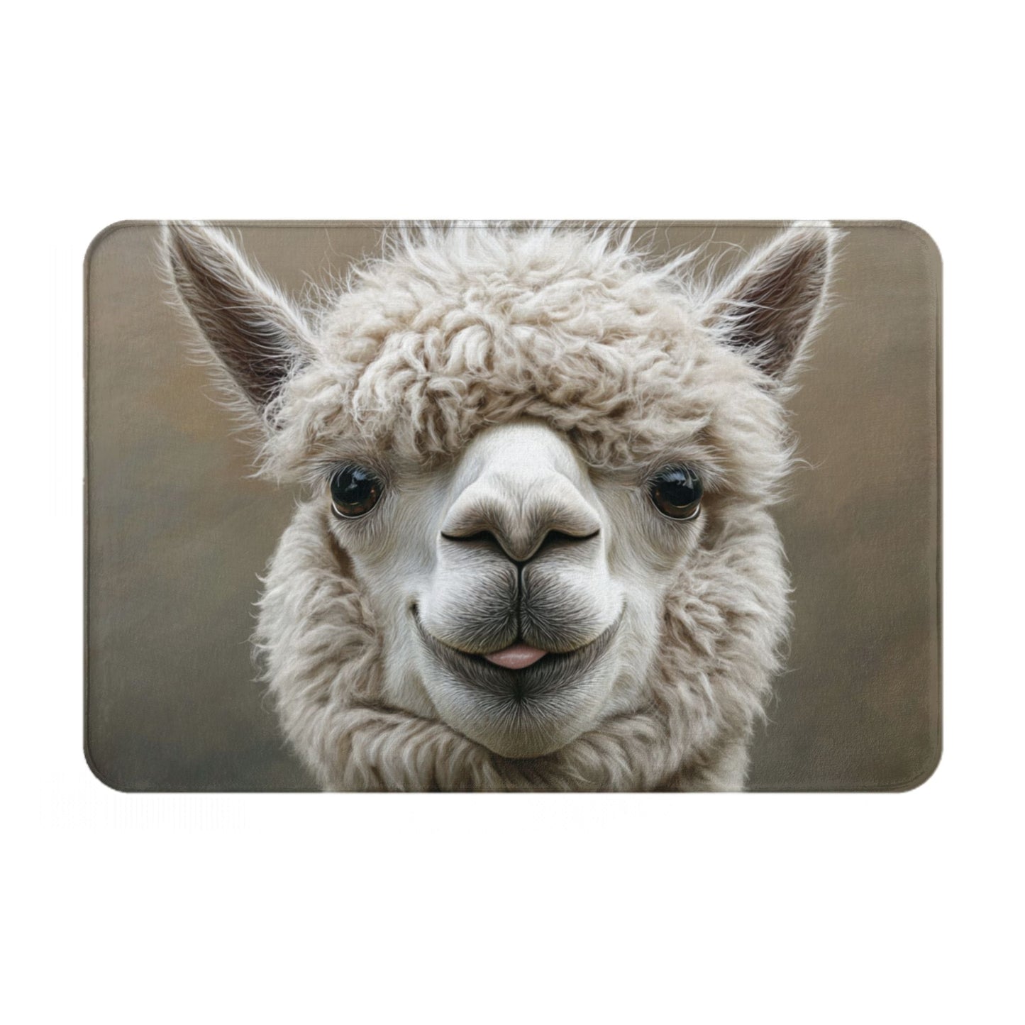 Cute Llama Cartoon Non-Slip Floor Mat | Funny Alpaca Printed Rug for Entryway, Bedroom, Bathroom, Kitchen – 60×40cm Soft, Absorbent & Quick-Dry