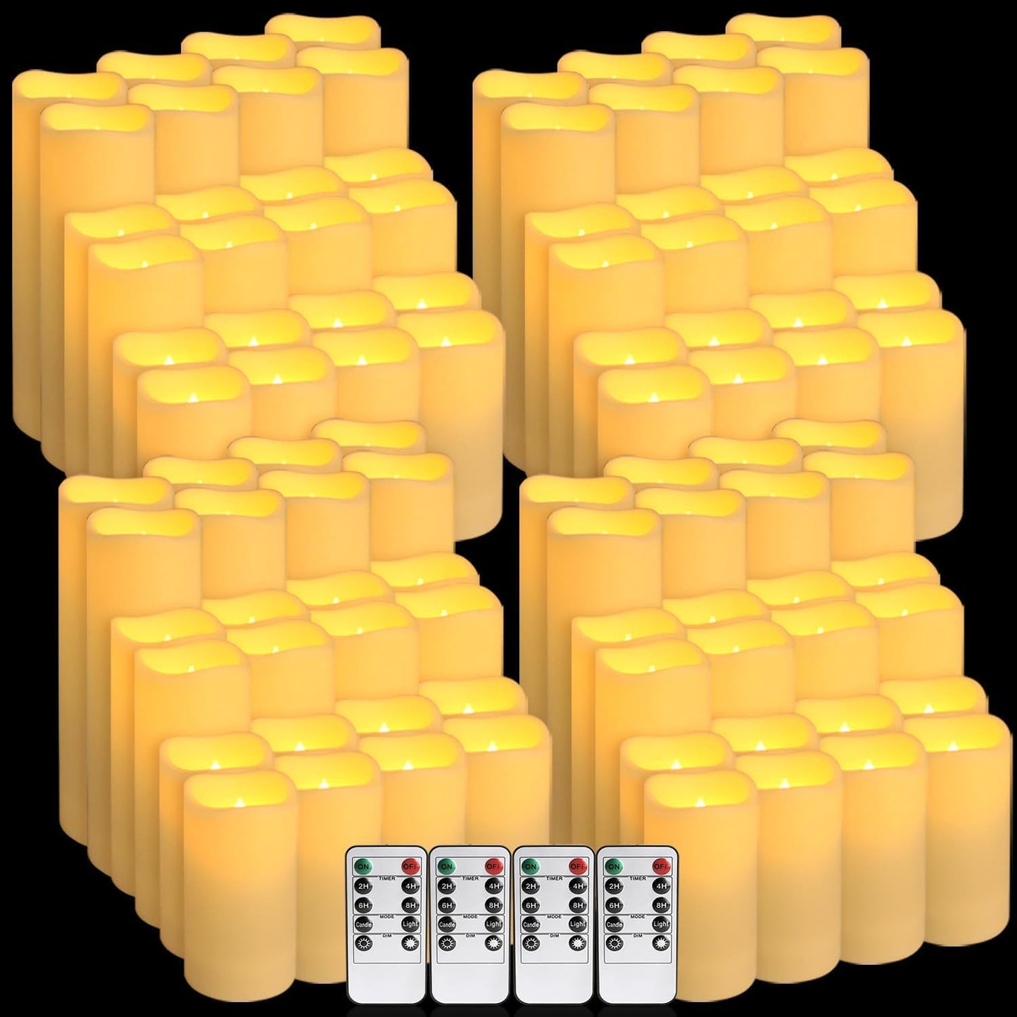 Set of 96 Waterproof Outdoor Flameless Candles, LED Candles