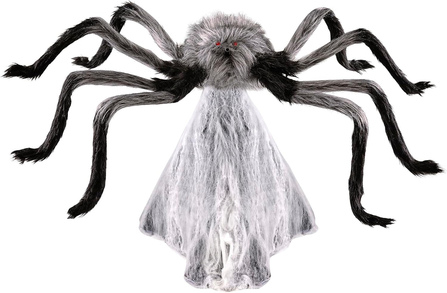 Halloween 21 Inch LED Gray Jumping Spider
