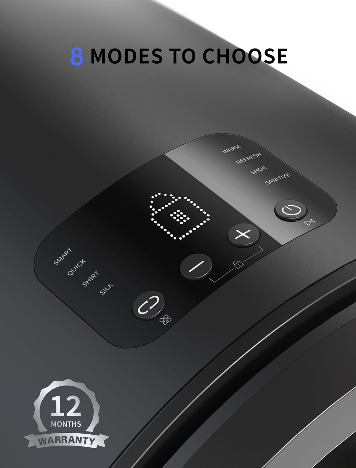 Morus Portable Dryer, Compact Laundry Dryer for Apartments, 110V Electric Dryer with Stainless Steel Tub, Easy Control for 8 Automatic Modes with Child Lock, Fast Dryer without Installation,