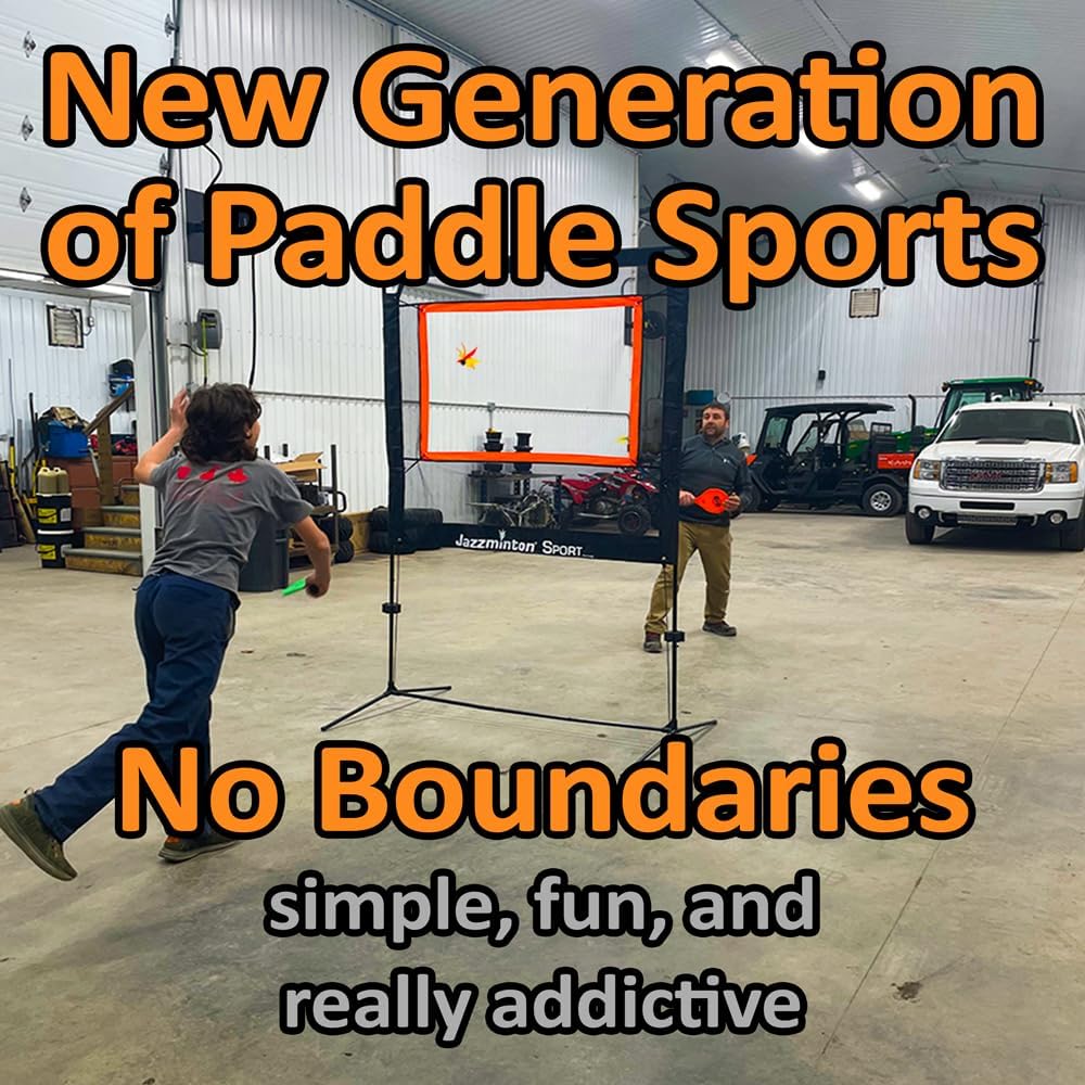 The Original Paddle Game with Net for Indoors & Outdoors – Active, Joint-Friendly Family Fun – Like Badminton, Pickleball & Tennis with a Twist