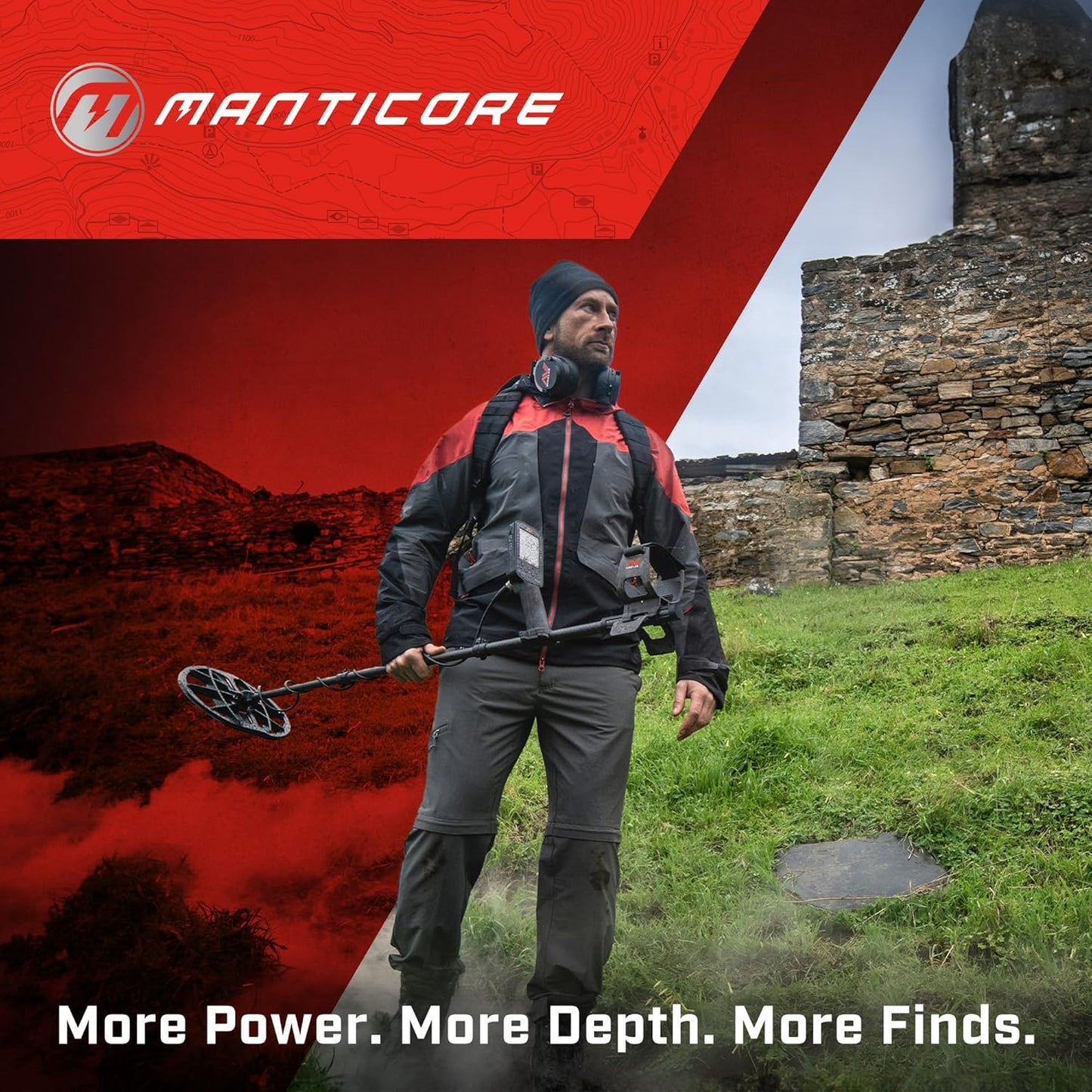 High-Power Multi-IQ+ Waterproof Metal Detector for Adults with Advanced Target ID (11" Double-D Coil Included)