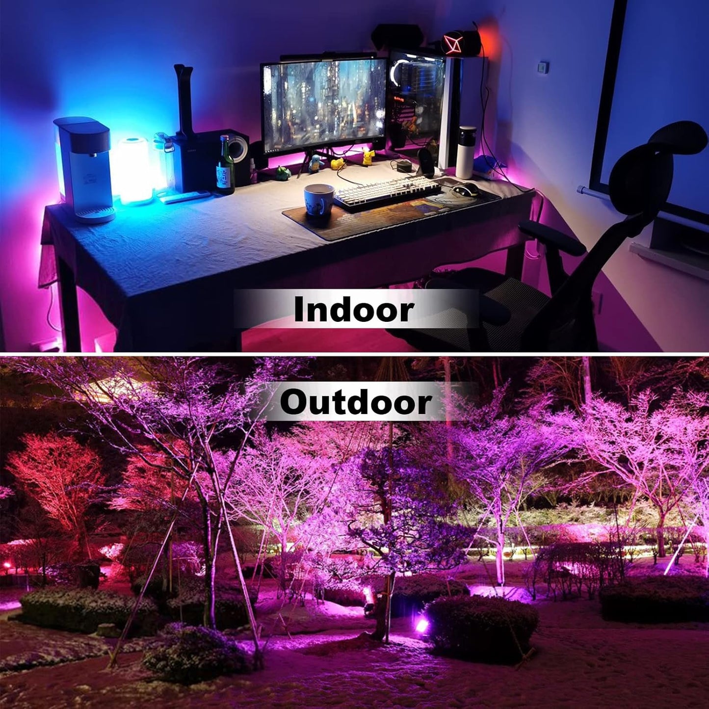 LED Flood Light Outdoor 500W Equivalent Color Changing Landscape Lighting