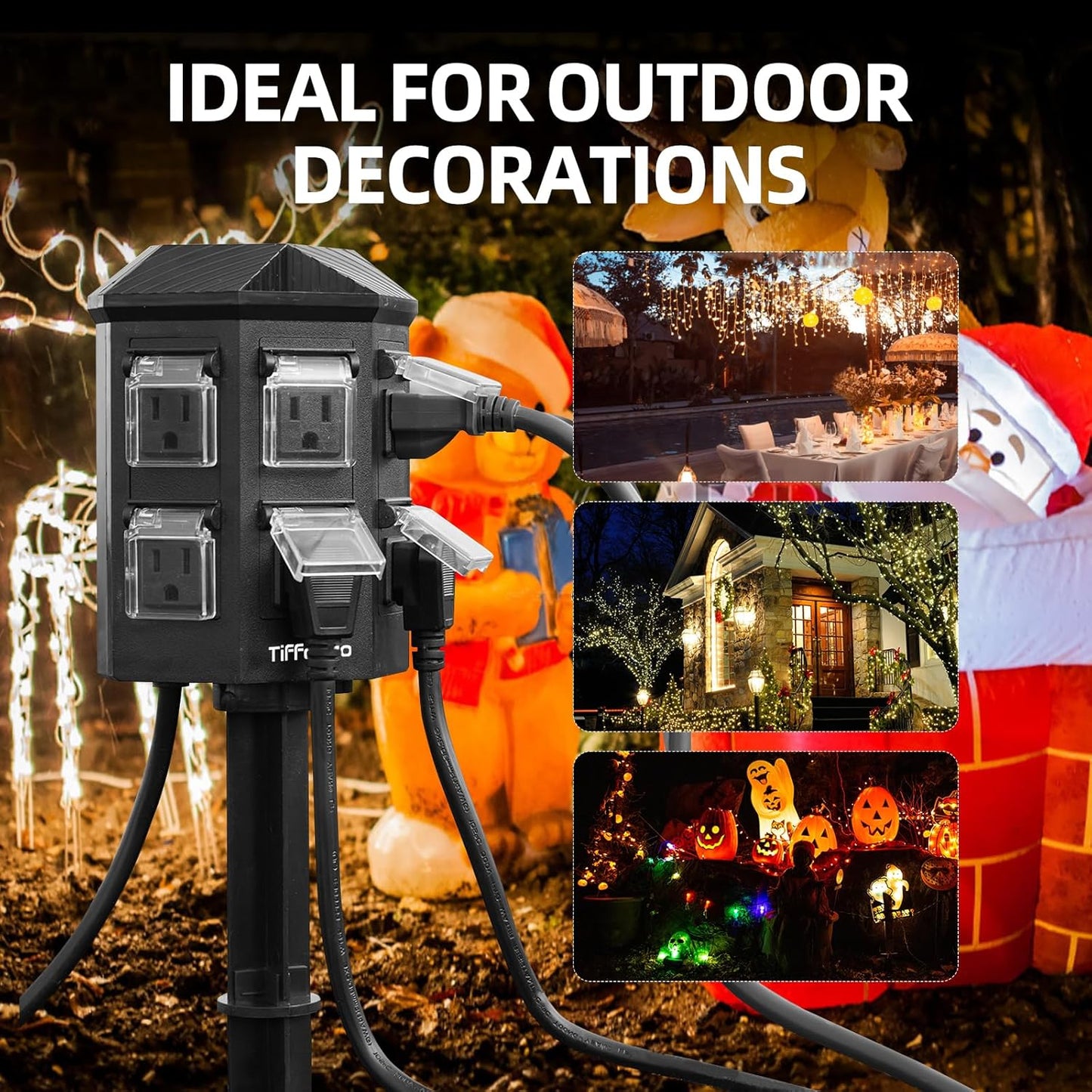Outdoor Power Strip Weather proof. ETL Listed