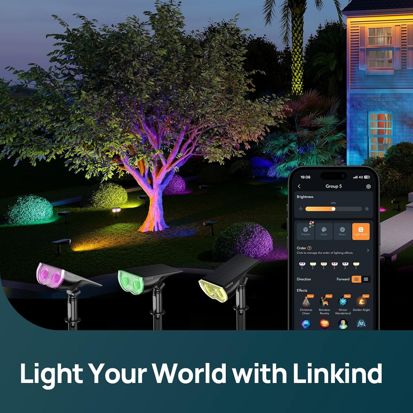 Smart Solar Lights Outdoor SL5C