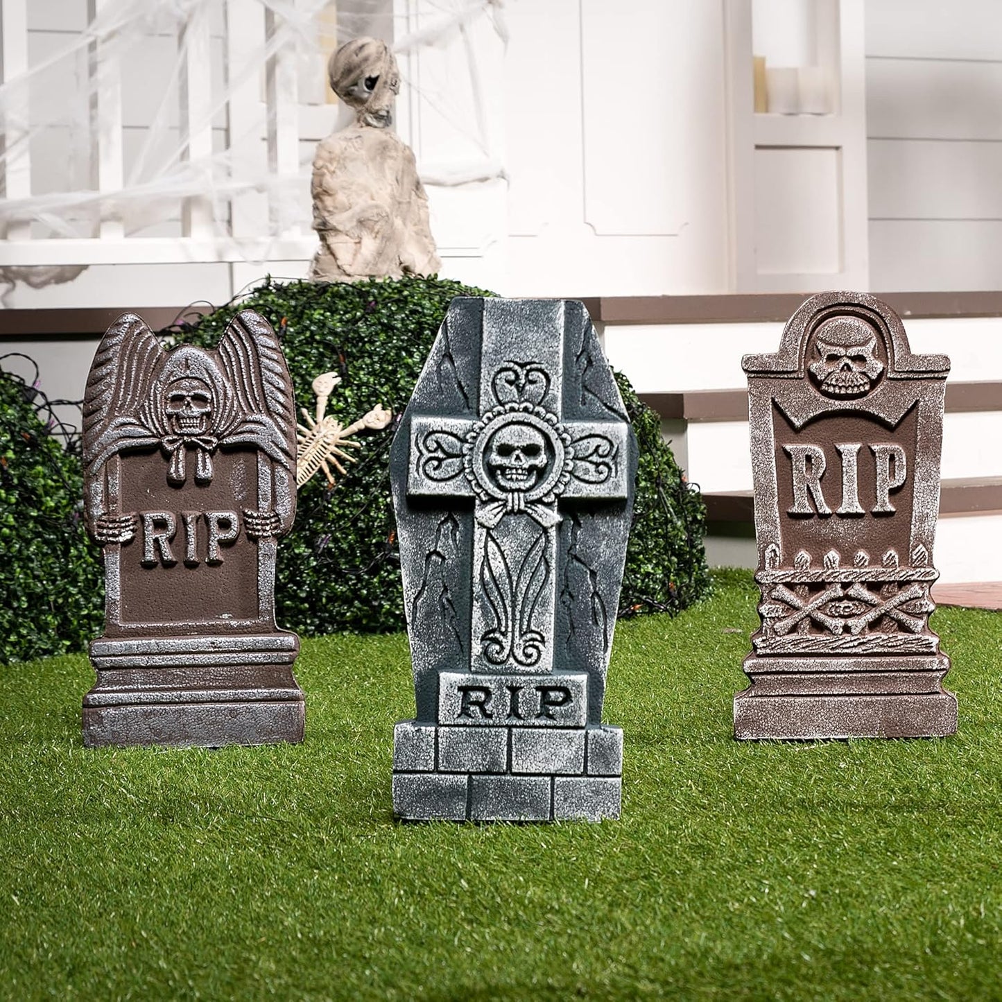17” Halloween Foam RIP Graveyard Tombstones (5 Pack)