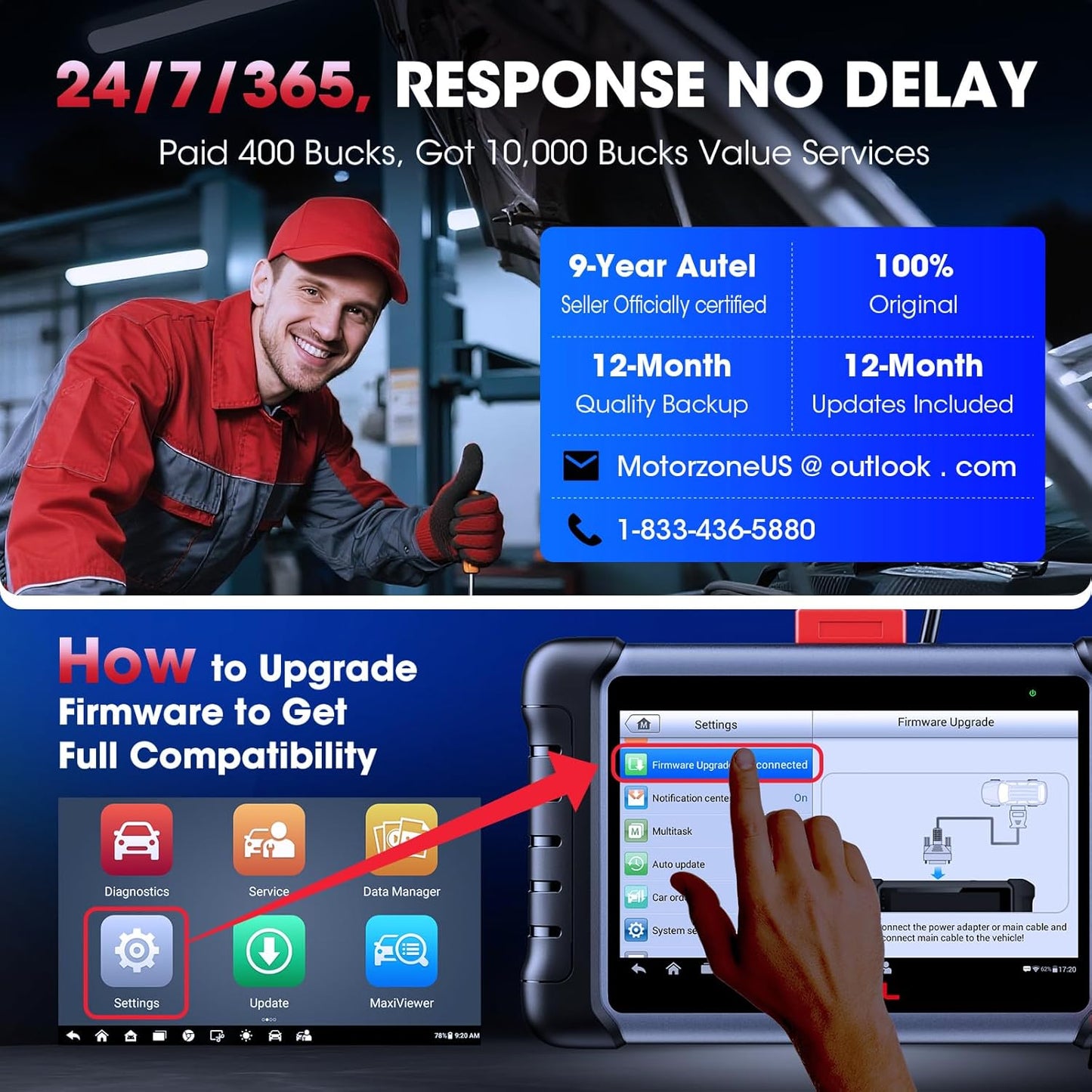 2025 Bidirectional Tool as MK808BT Pro MX808S M808Z, Work as MaxiCheck MX900 MK900BT, 28+ Service, Active Test, All System Diagnose, Injector Coding, FCA Autoauth OS 11