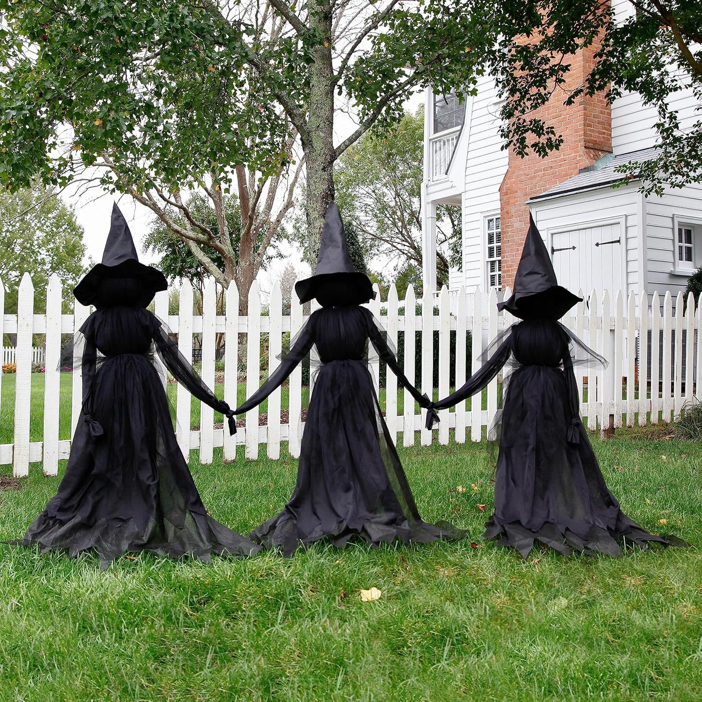 Halloween Witches with Hats Stakes | 4 Feet Tall |