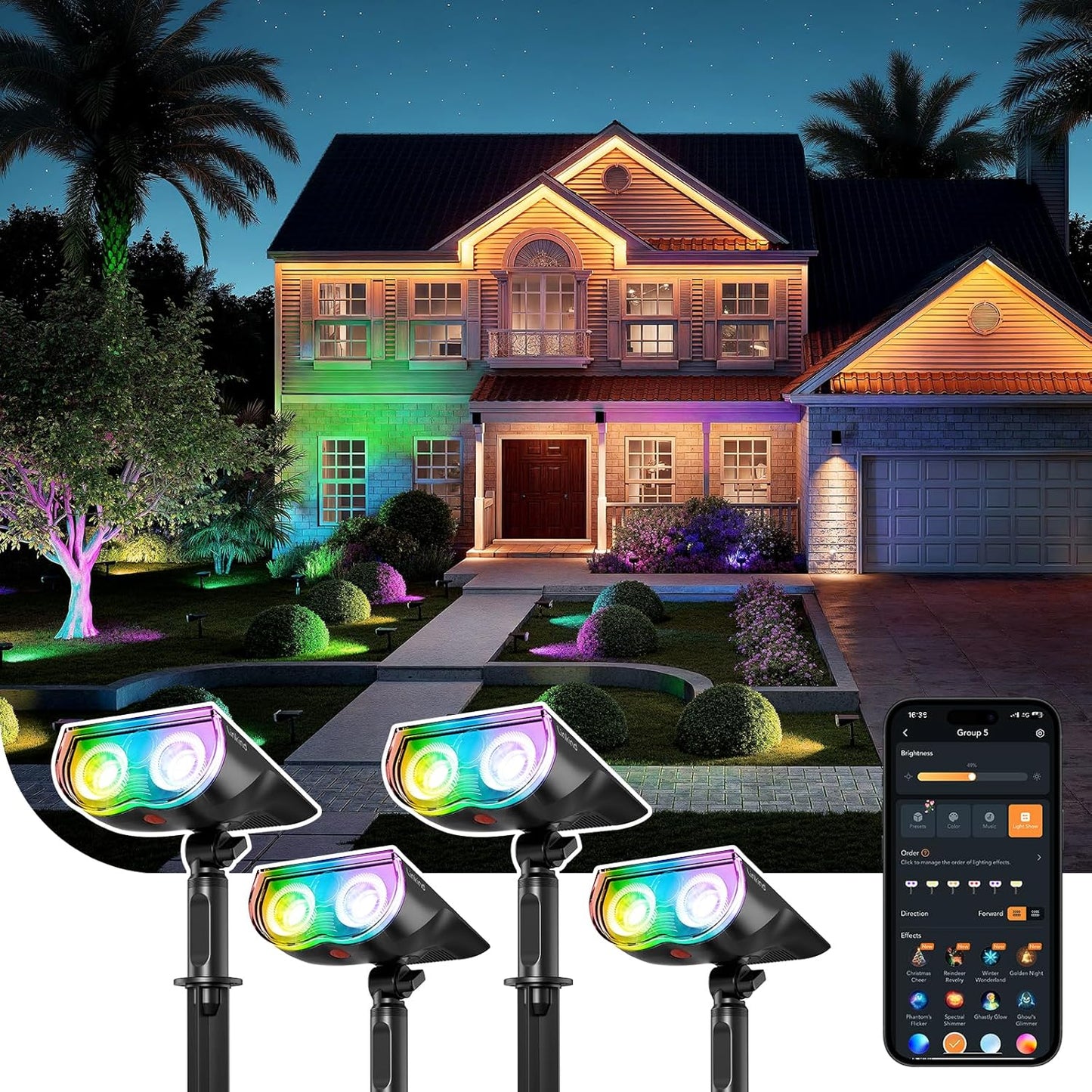 Smart Solar Lights Outdoor SL5C