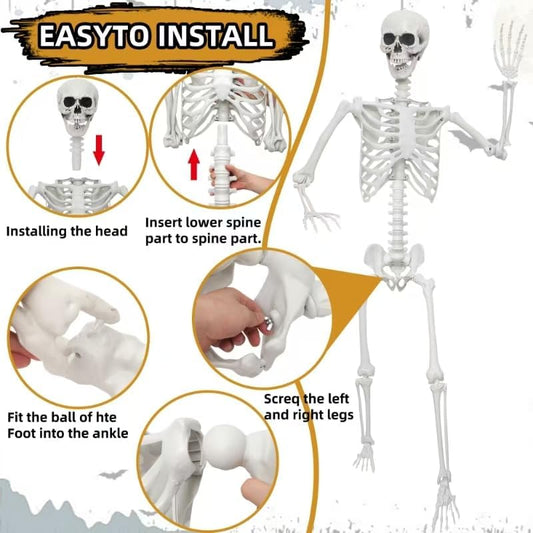7.9ft/240cm Giant Skeleton Halloween Skeleton Life Size