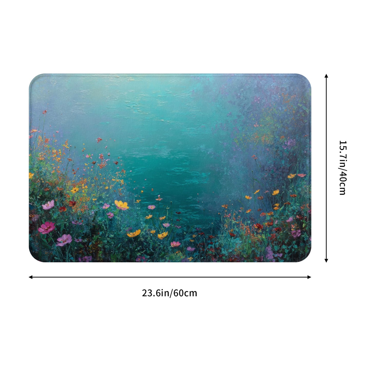 Art Printed Anti-Slip Floor Mat – Absorbent Rug for Home, Bedroom, Living Room, Bathroom (60×40 cm)