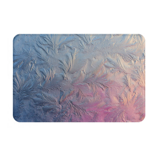 Frost Feather Gradient Art Anti-Slip Floor Mat – Multi-Purpose Rug for Entryway, Bedroom, Bathroom