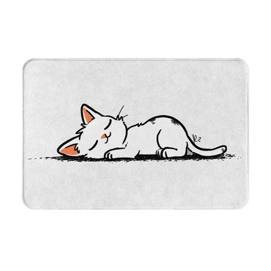 Cartoon Cat Illustration Anti-Slip Floor Mat – Cute and Cozy Rug for Entryway, Bedroom, Kids’ Room