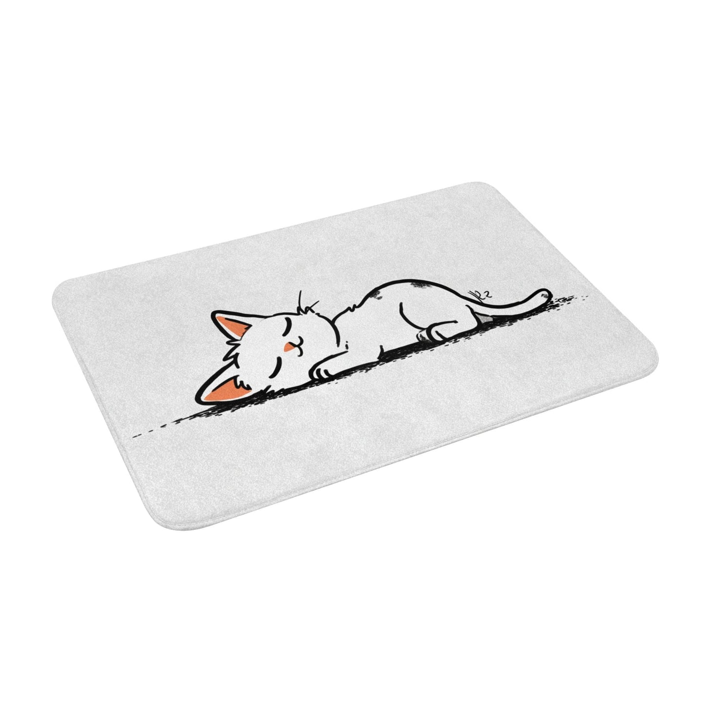 Cartoon Cat Illustration Anti-Slip Floor Mat – Cute and Cozy Rug for Entryway, Bedroom, Kids’ Room