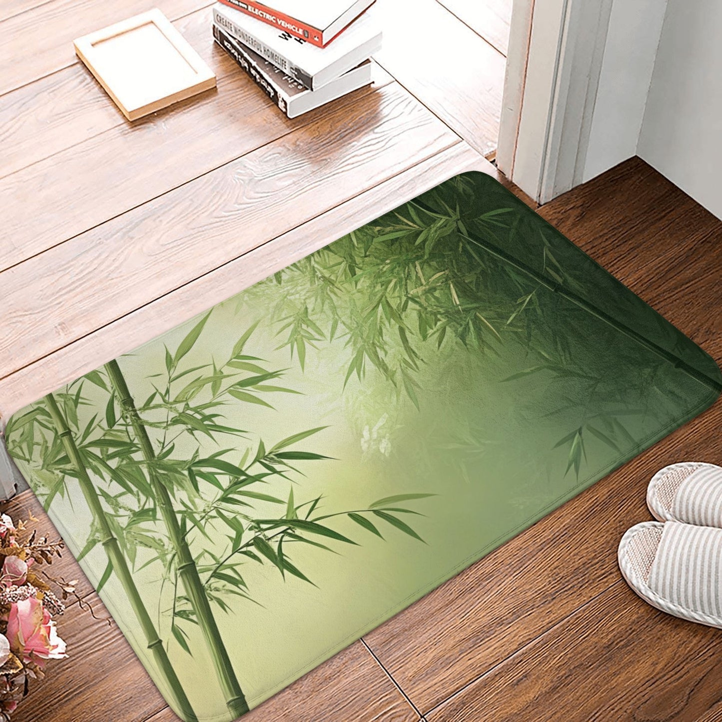 Sunset Lakeside Scenery Anti-Slip Floor Mat – Artistic Rug for Entryway, Bedroom, Living Room