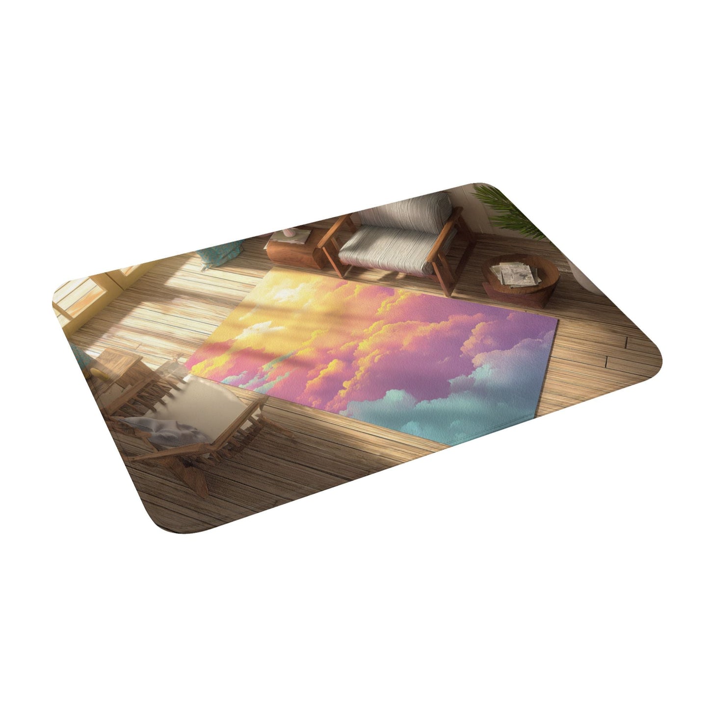 Dreamy Cloud Anti-Slip Floor Mat – Artistic Rug for Entryway, Bedroom, Living Room
