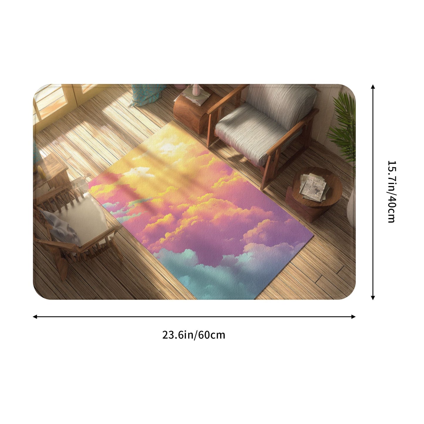 Dreamy Cloud Anti-Slip Floor Mat – Artistic Rug for Entryway, Bedroom, Living Room