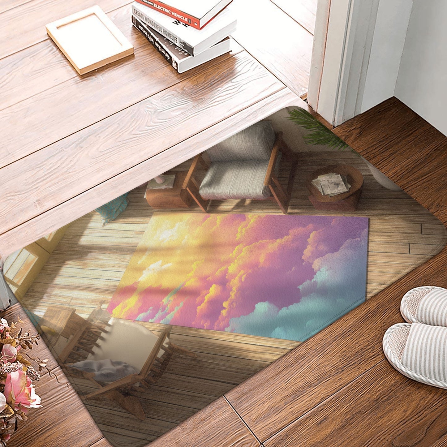 Dreamy Cloud Anti-Slip Floor Mat – Artistic Rug for Entryway, Bedroom, Living Room