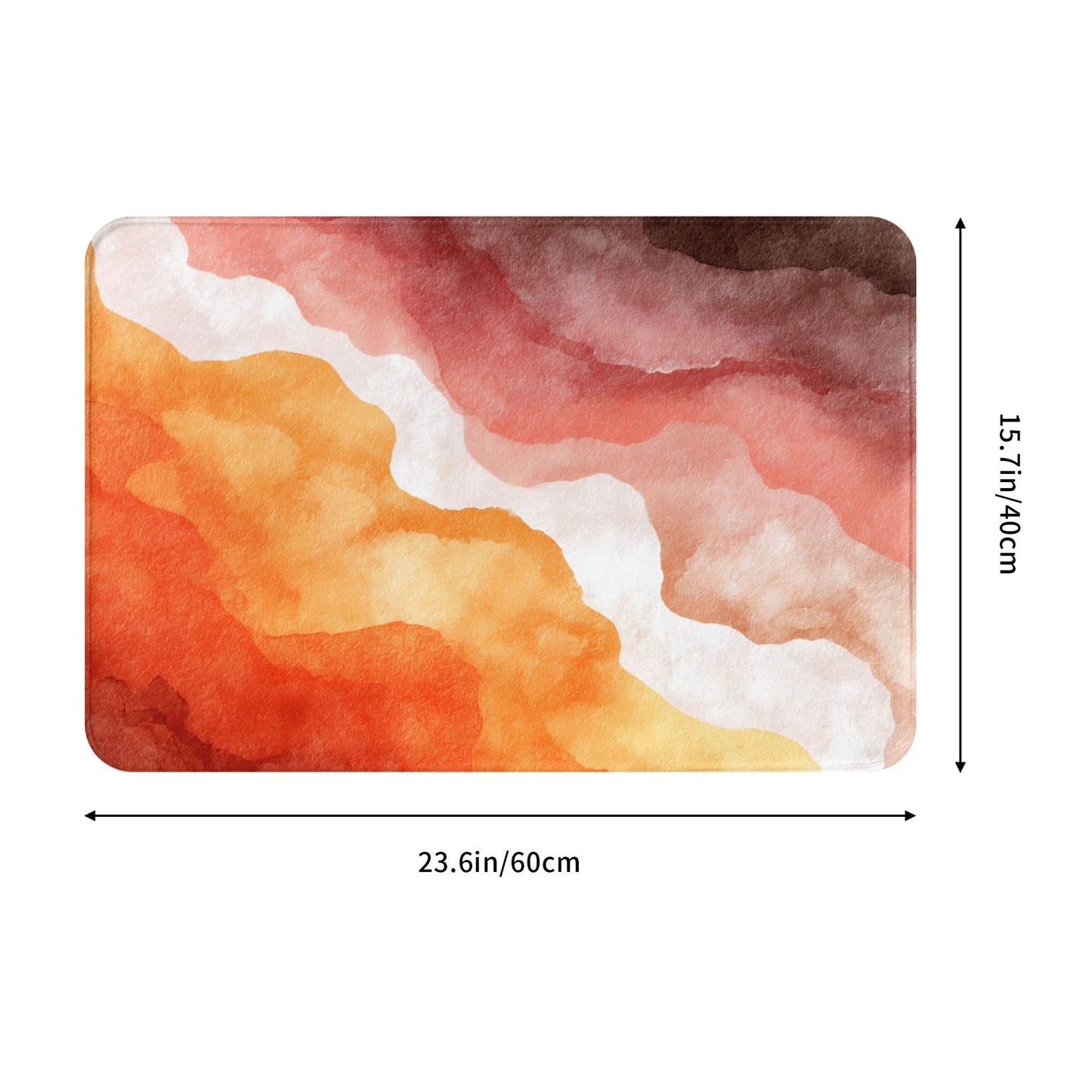 Abstract Watercolor Anti-Slip Floor Mat – Artistic Rug for Entryway, Bedroom, Living Room