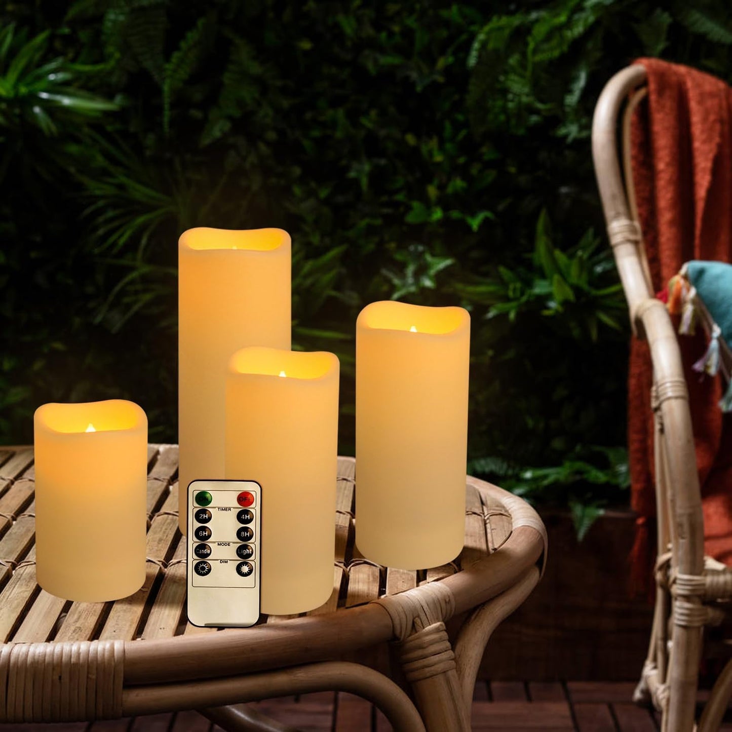 Set of 96 Waterproof Outdoor Flameless Candles, LED Candles