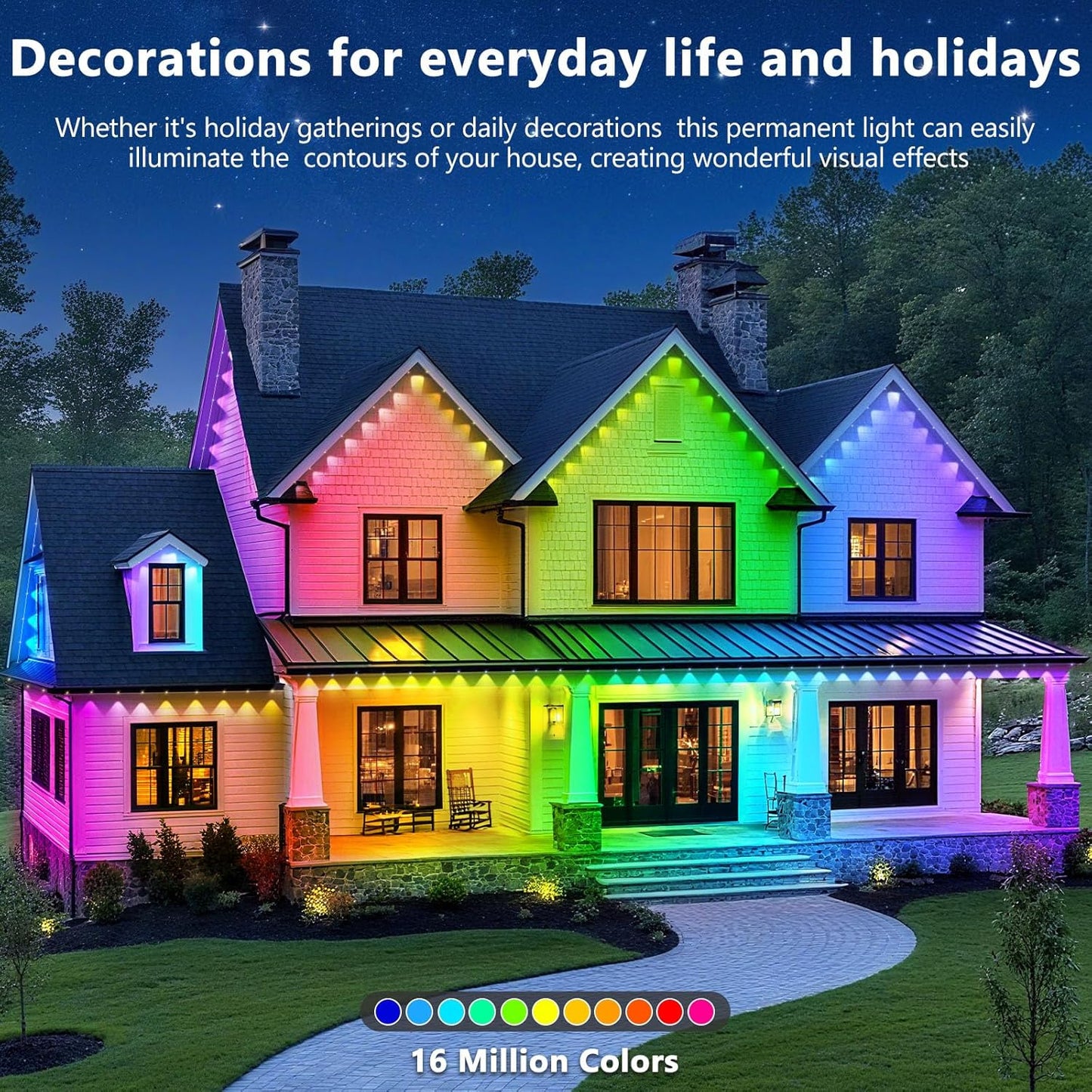 300FT Permanent Outdoor Lights