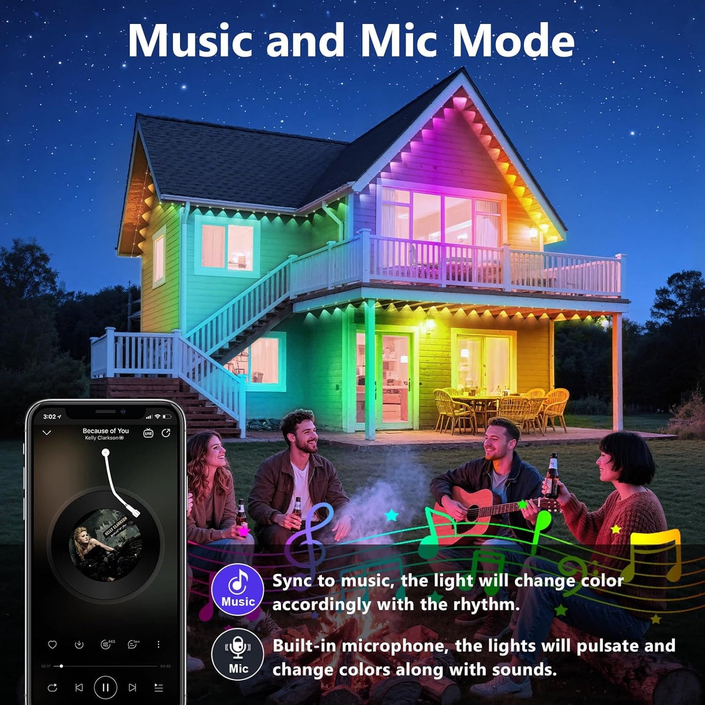 300FT Permanent Outdoor Lights