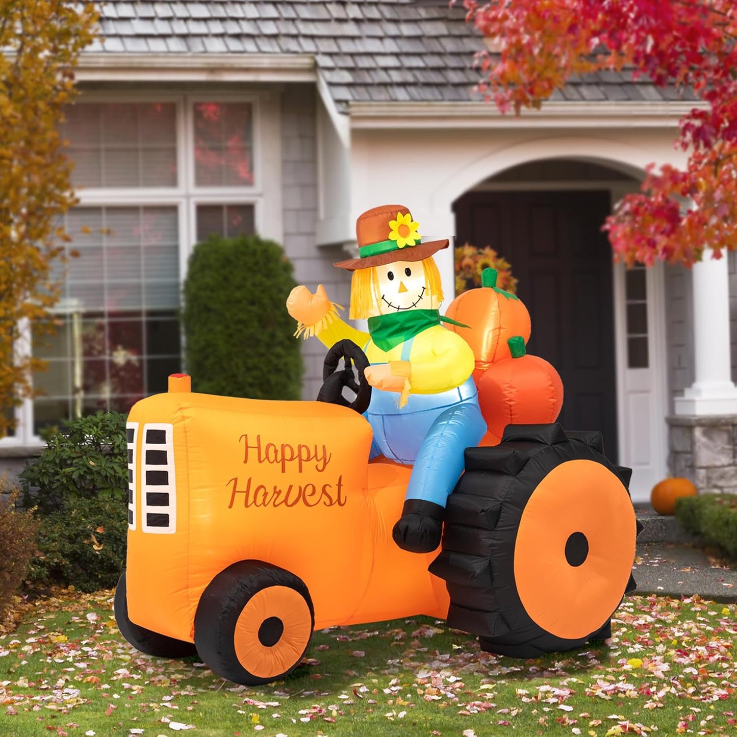 7 FT Fall Inflatable Outdoor Decorations Harvest Blow Up Yard Decorations
